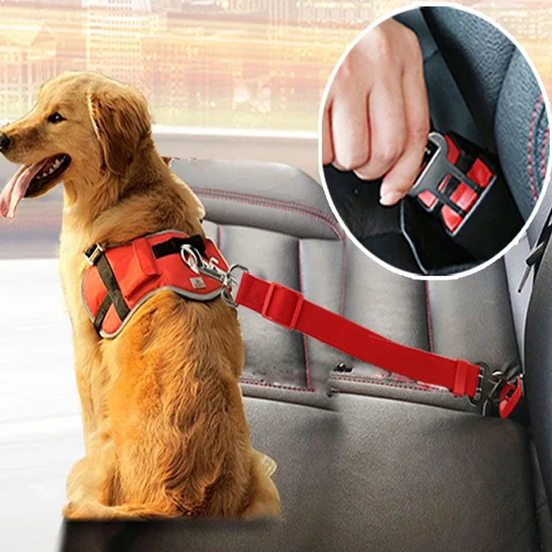 Adjustable Dog Car Seat Belt – Pet Safety Harness Clip - Canine Cart