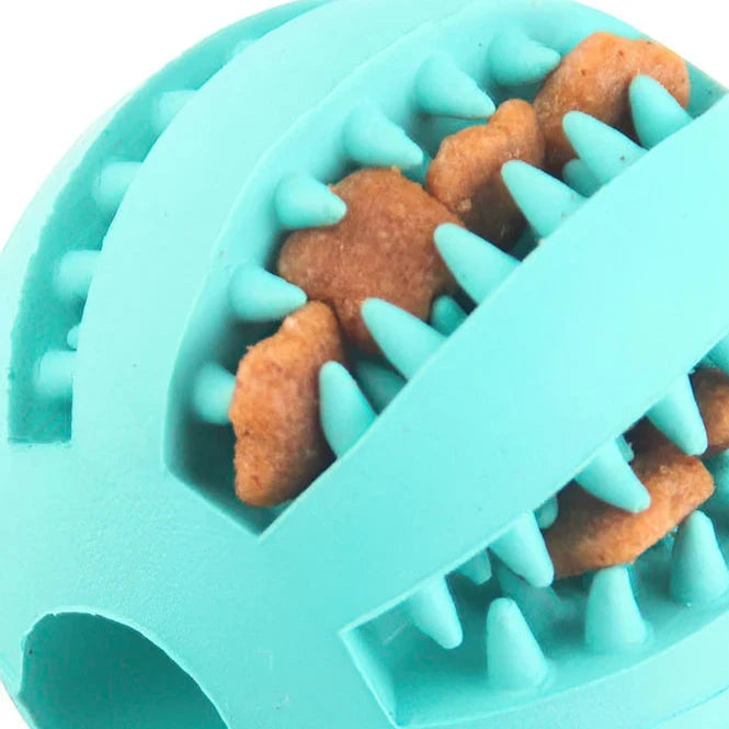 Extra-Tough Natural Rubber Chew Ball – Interactive Dog Toy - Canine Cart