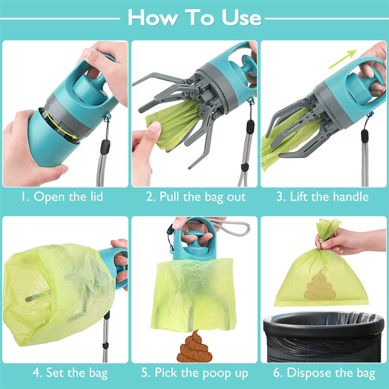 Portable Dog Pooper Scooper – Built-in Bag Dispenser & Easy Cleanup - Canine Cart